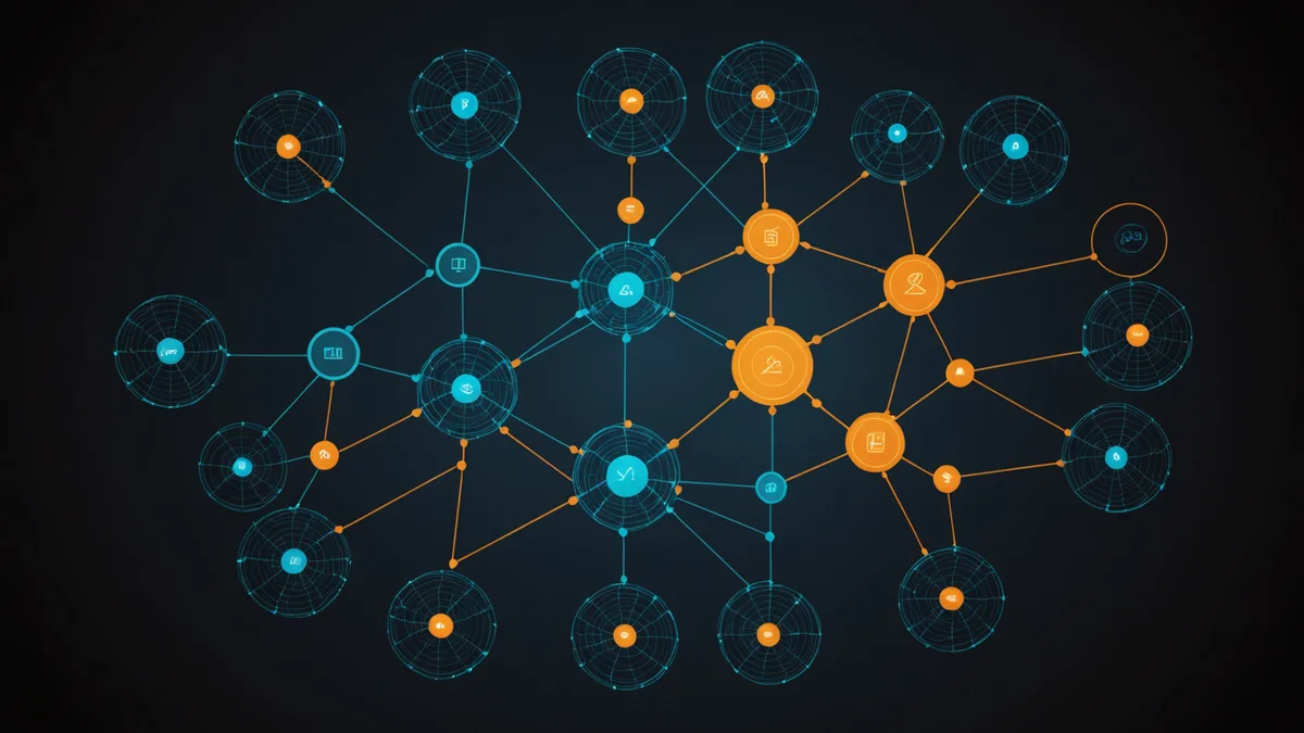 Abstract flowchart visualization of autonomous decision tree logic