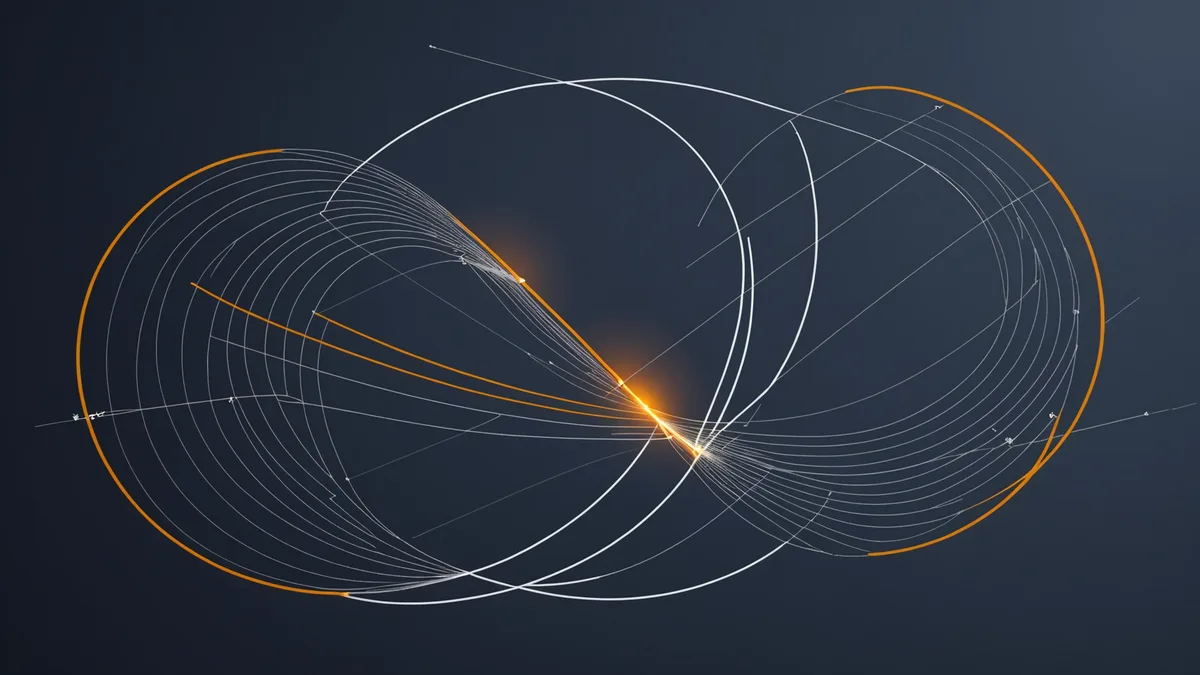 Intercept kinematics diagram showing flight path geometry